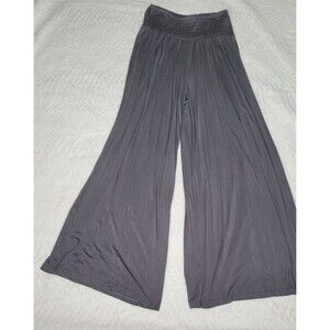 Earthbound Trading Co Barcelona Pants Gray Wide Leg Boho Stretch M